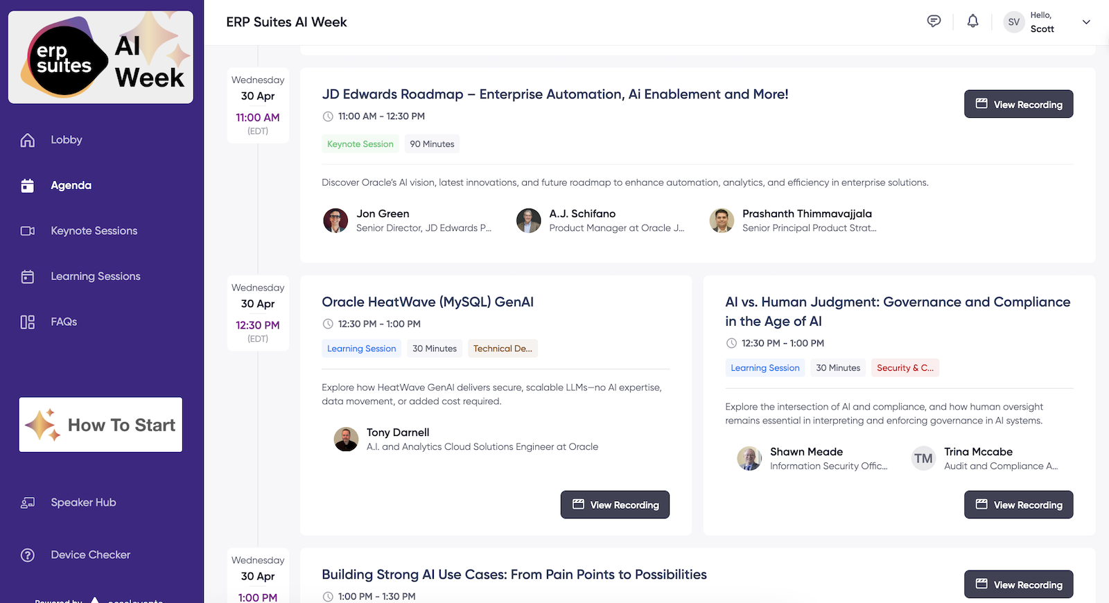 AI Week platform